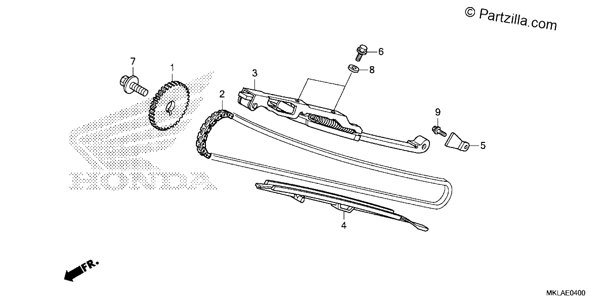 Diagrama de CAM CHAIN TENSIONER