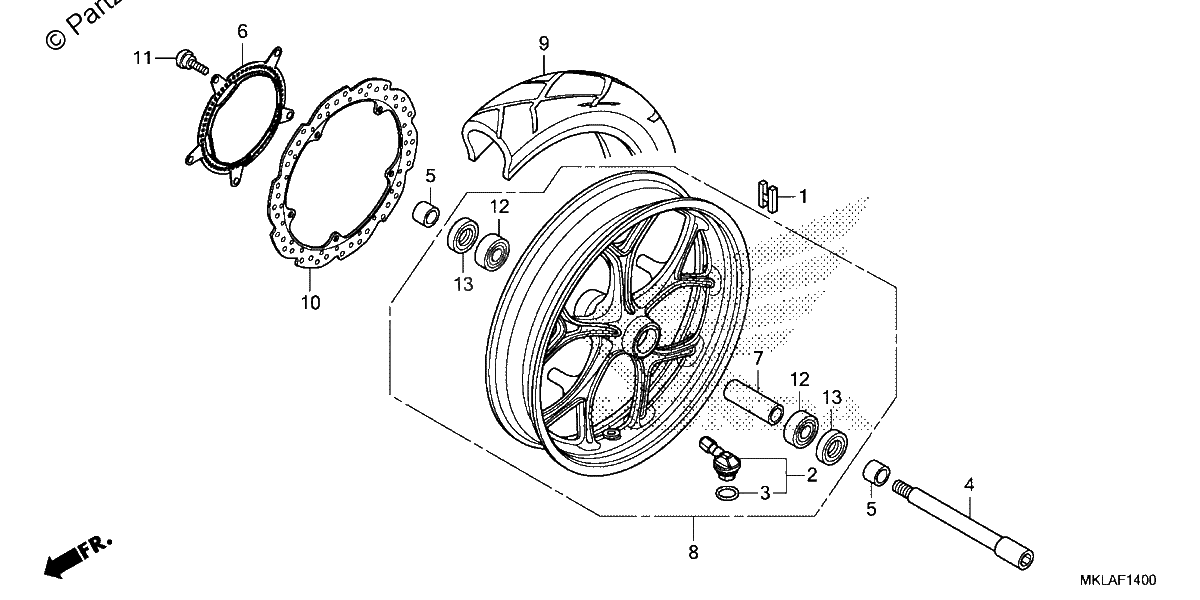 Diagrama de FRONT WHEEL