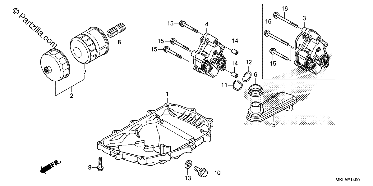 Diagrama de OIL PAN OIL PUMP