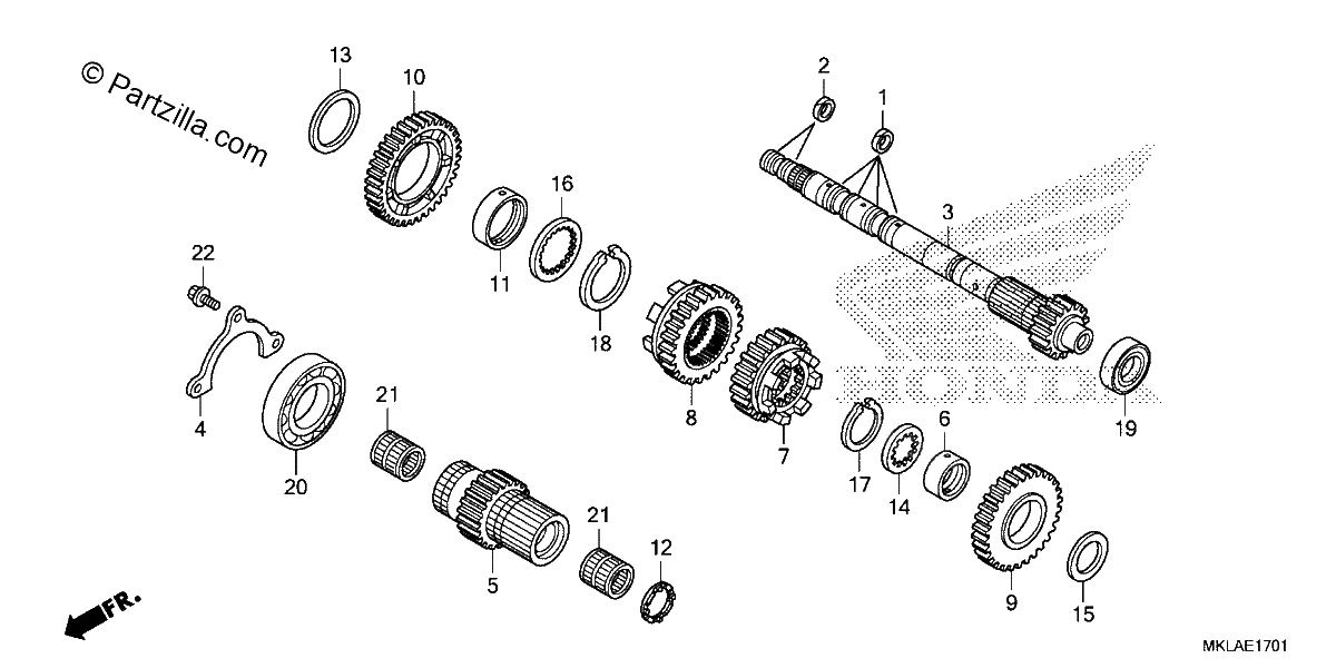 Diagrama de TRANSMISSION MAINSHAFT