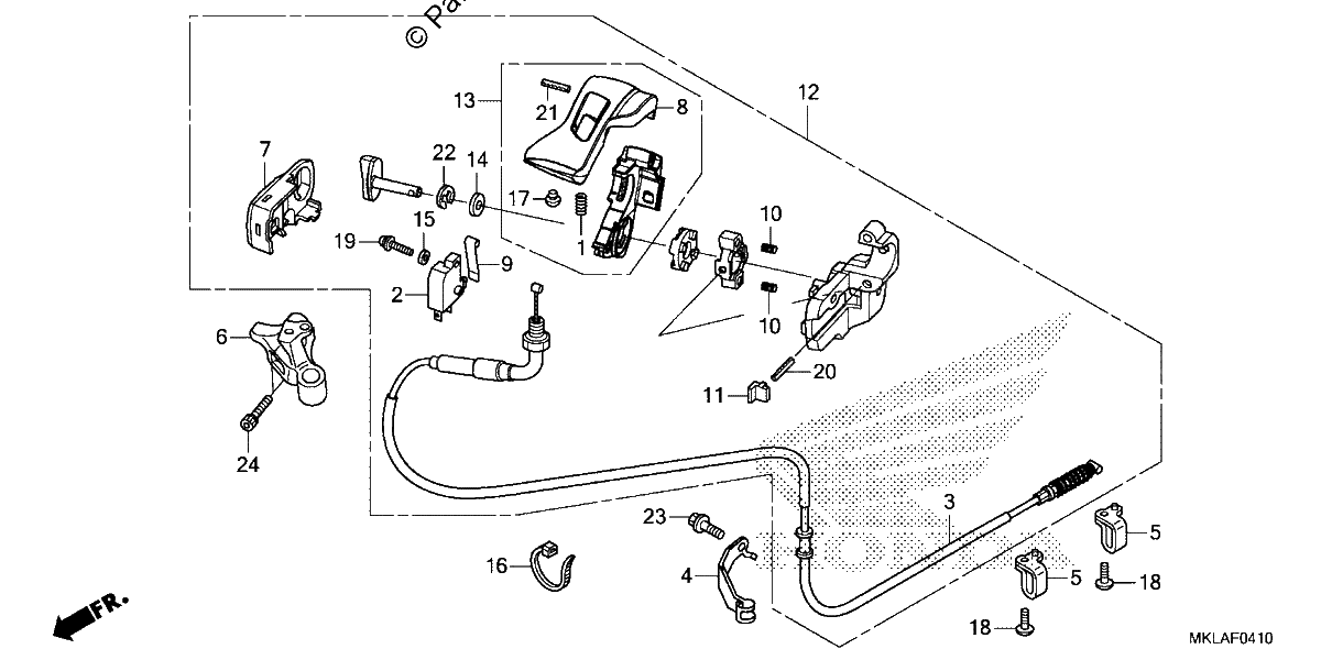 Diagrama de PARKING BRAKE LEVER