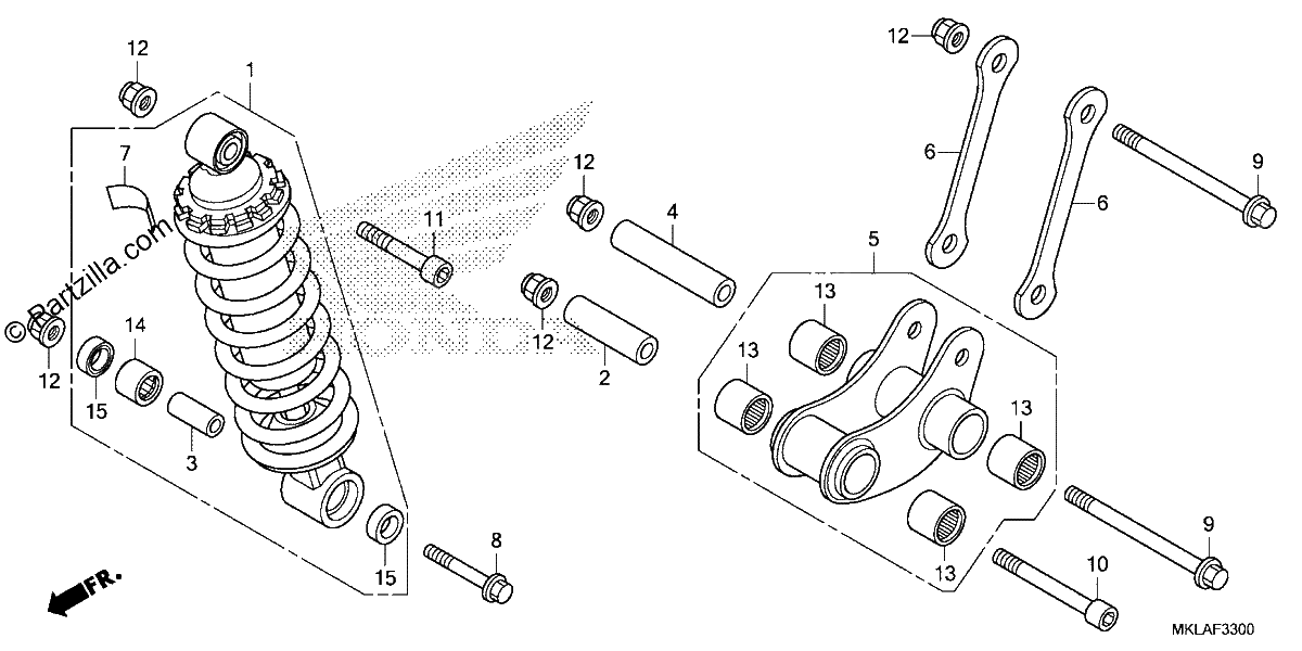 Diagrama de REAR SHOCK ABSORBER