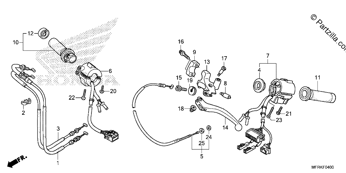 Diagrama de HANDLE LEVER SWITCH CABLE