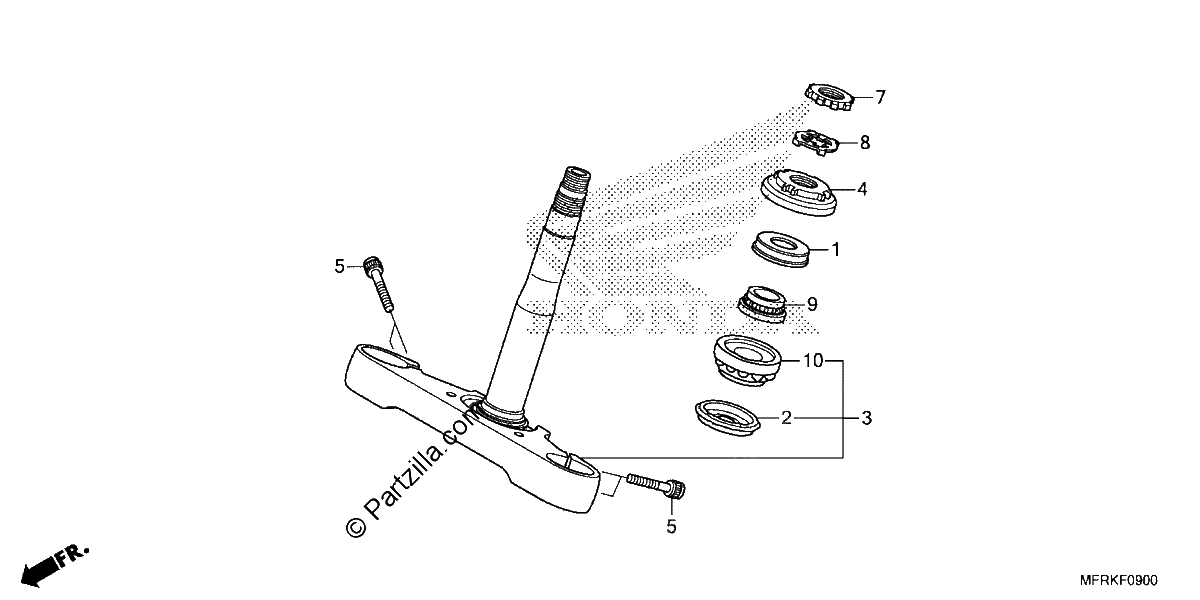 Diagrama de STEERING STEM