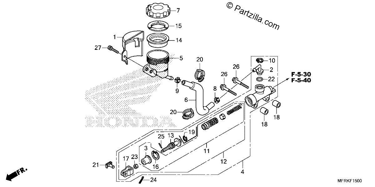 Diagrama de REAR BRAKE MASTER CYLINDER