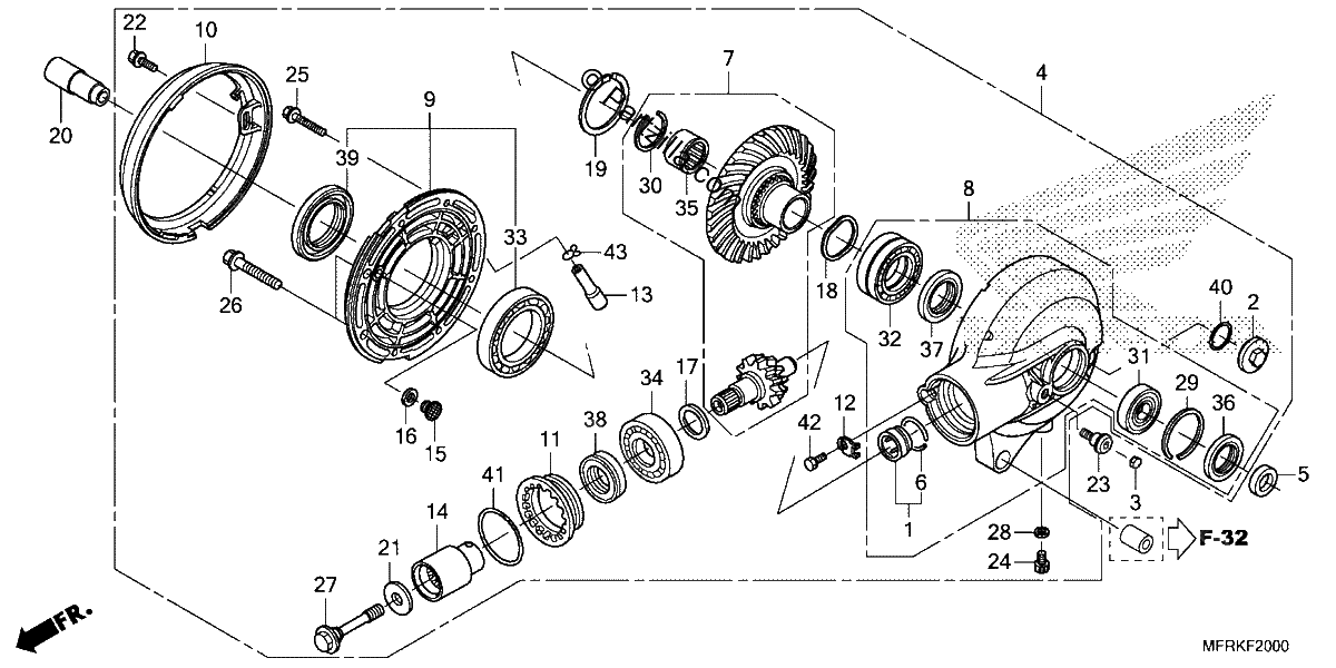 Diagrama de FINAL DRIVEN GEAR
