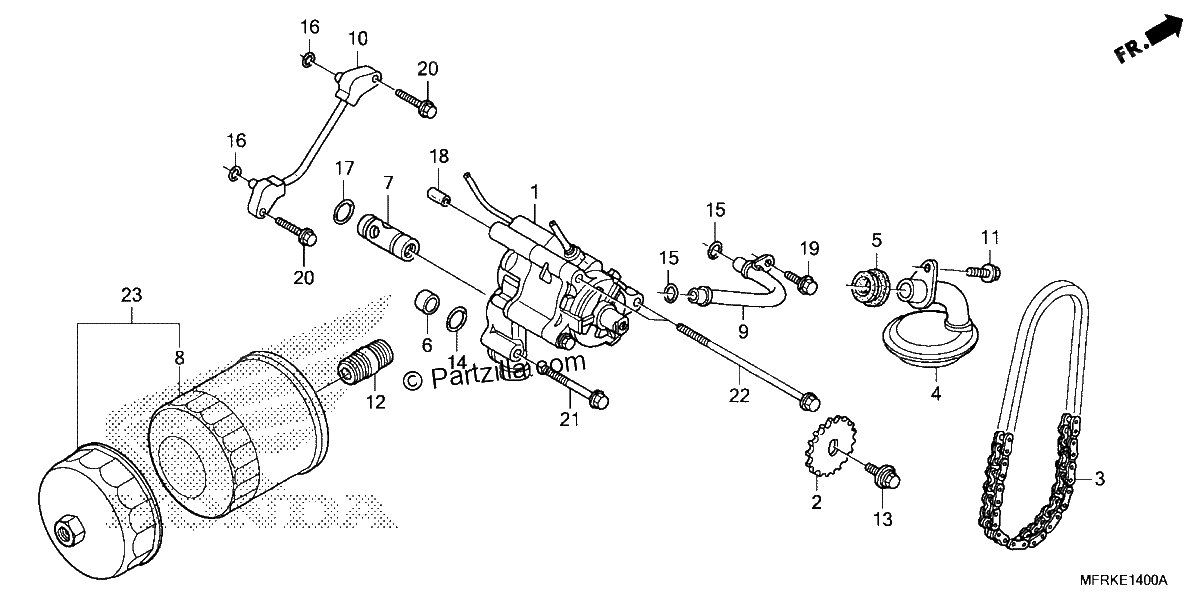 Diagrama de OIL FILTER OIL PUMP