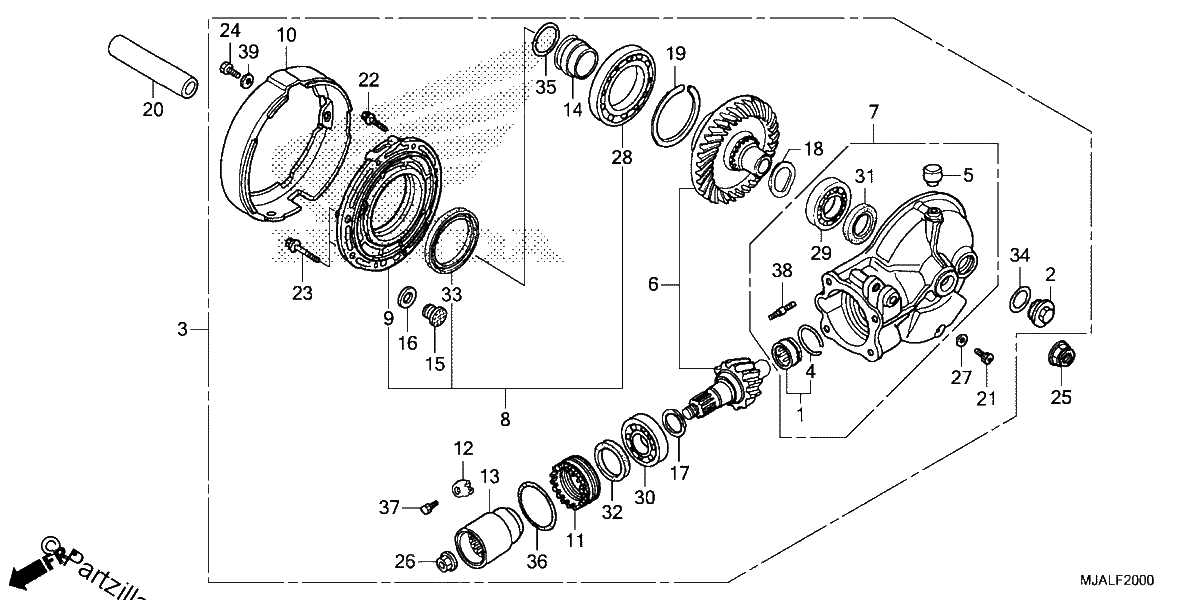 Diagrama de FINAL DRIVEN GEAR
