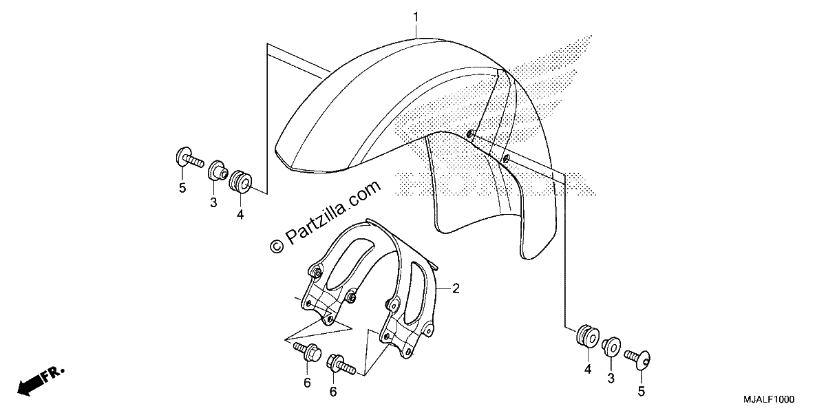 Diagrama de FRONT FENDER 1