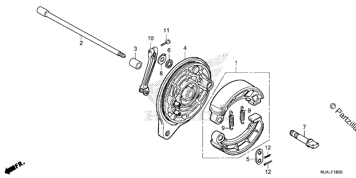Diagrama de REAR BRAKE PANEL