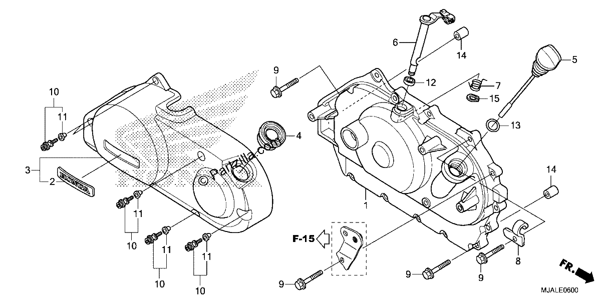 Diagrama de RIGHT CRANKCASE COVER