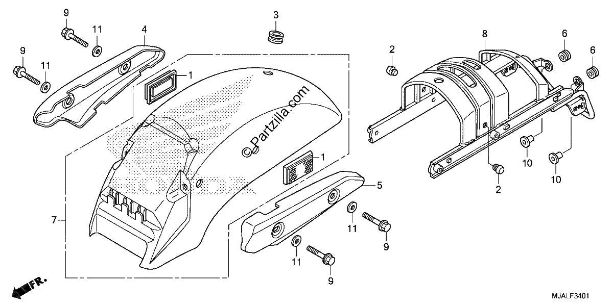 Diagrama de REAR FENDER 2