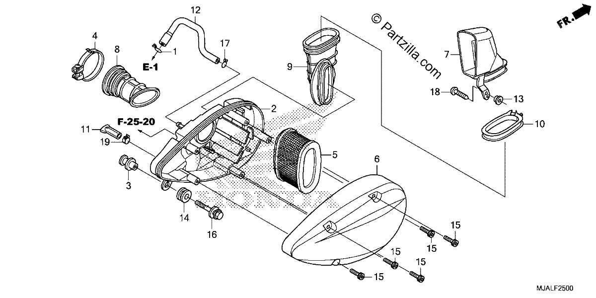 Diagrama de AIR CLEANER