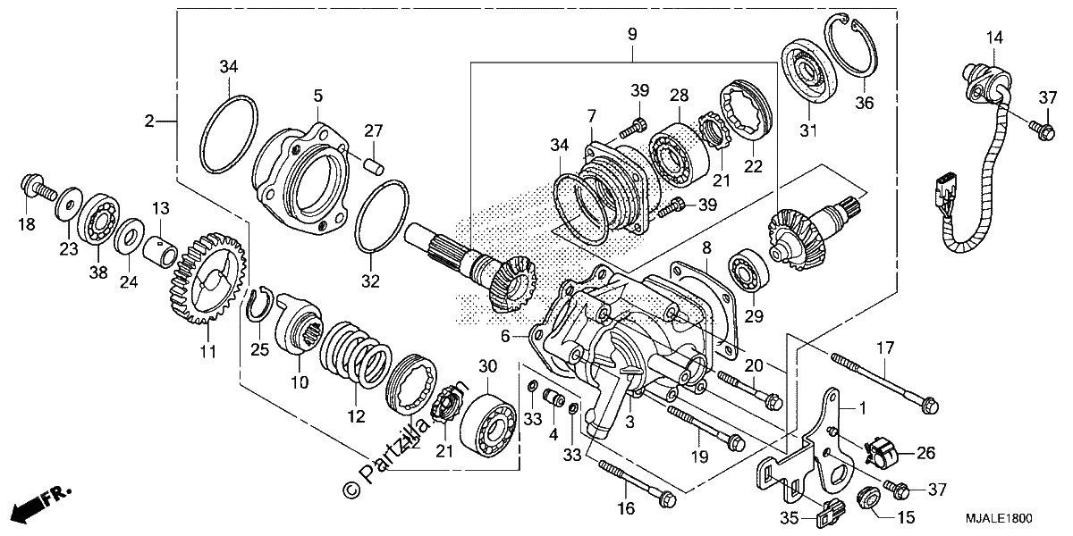 Diagrama de SIDE GEAR CASE