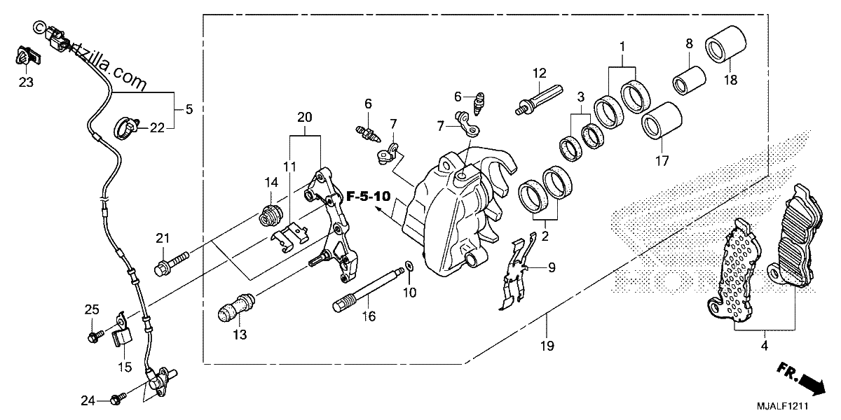 Diagrama de FRONT BRAKE CALIPER 2