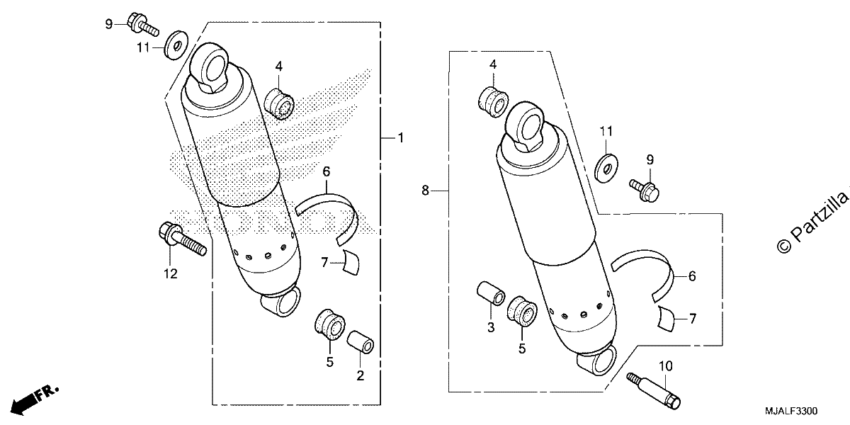 Diagrama de REAR SHOCK ABSORBER 1