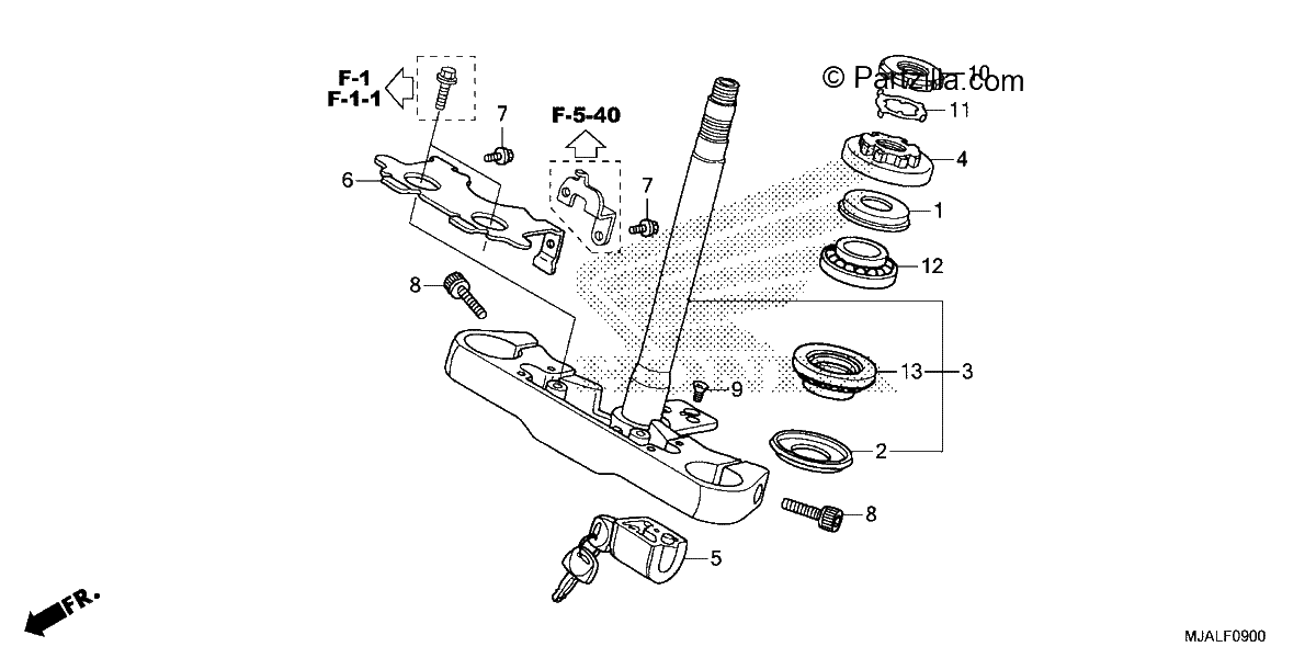 Diagrama de STEERING STEM