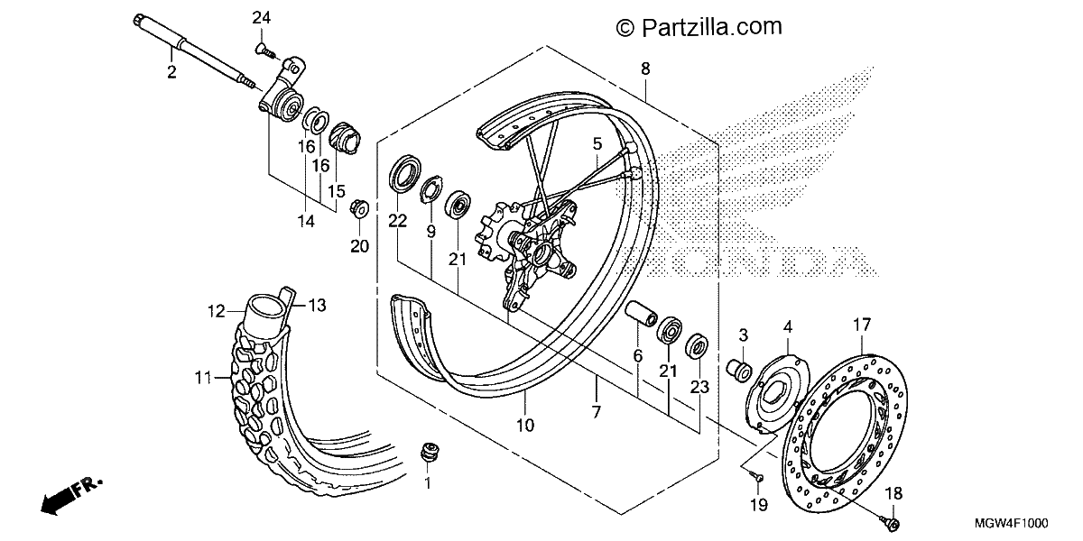 Diagrama de FRONT WHEEL