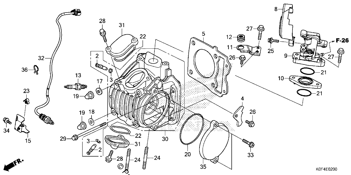 Diagrama de CYLINDER HEAD