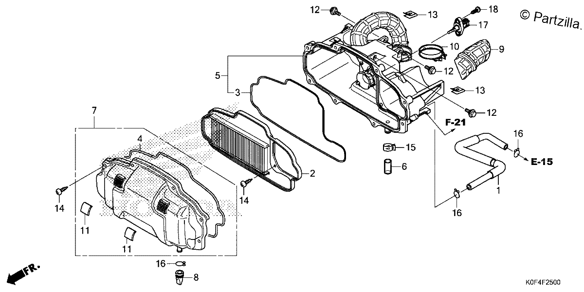 Diagrama de AIR CLEANER
