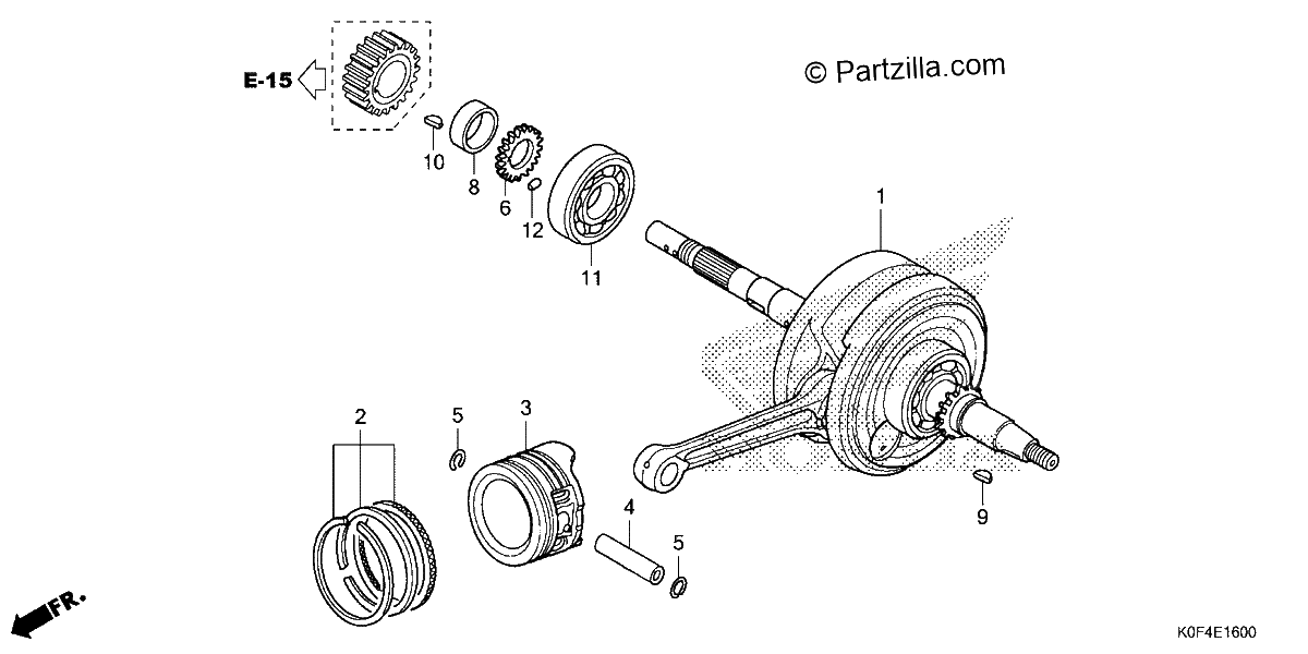 Diagrama de CRANKSHAFT PISTON