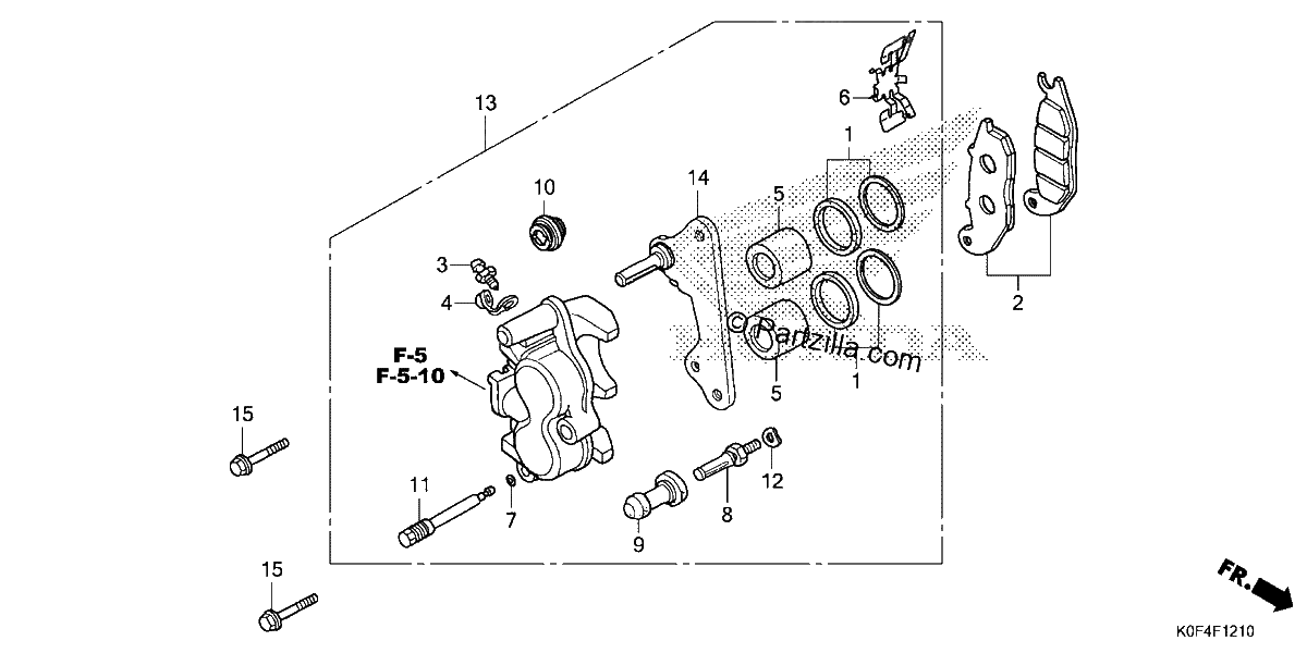 Diagrama de FRONT BRAKE CALIPER