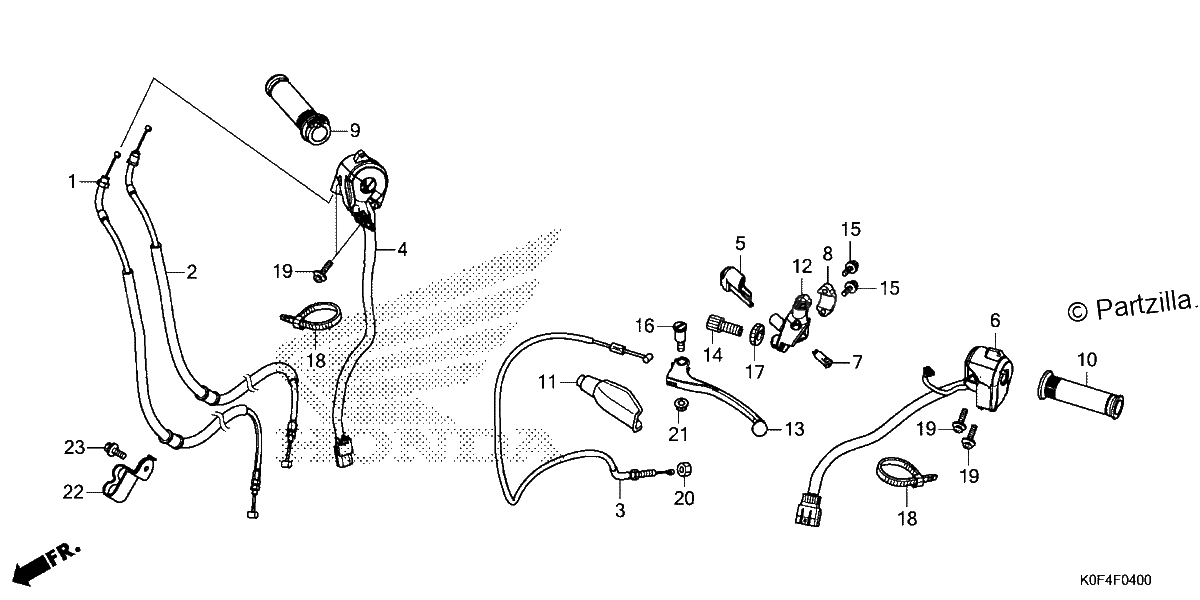 Diagrama de HANDLE LEVER SWITCH CABLE