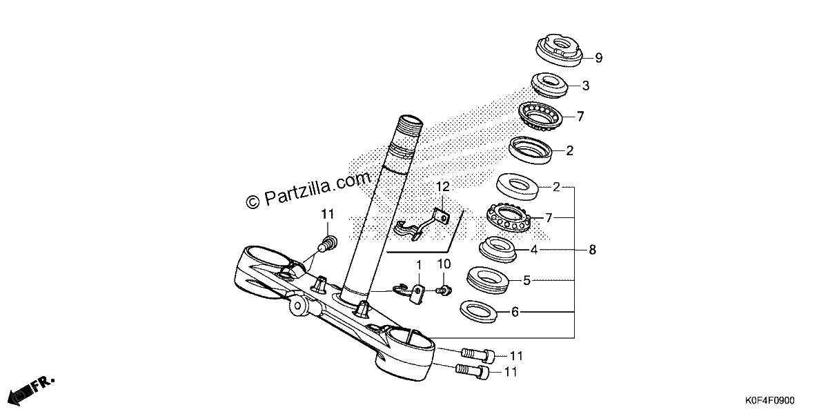 Diagrama de STEERING STEM