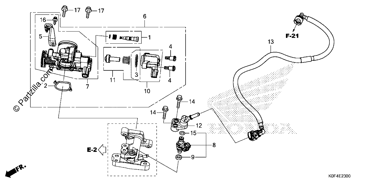 Diagrama de THROTTLE BODY