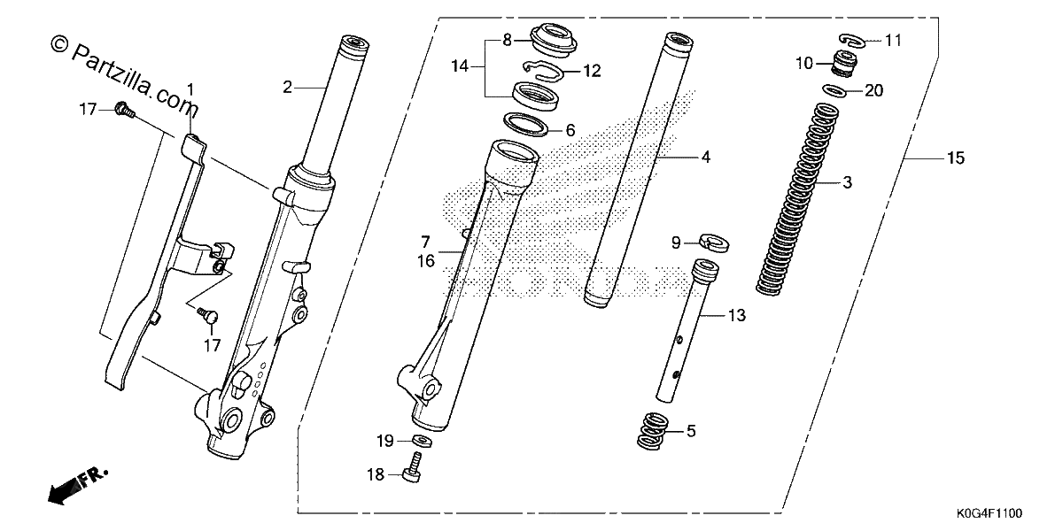 Diagrama de FRONT FORK