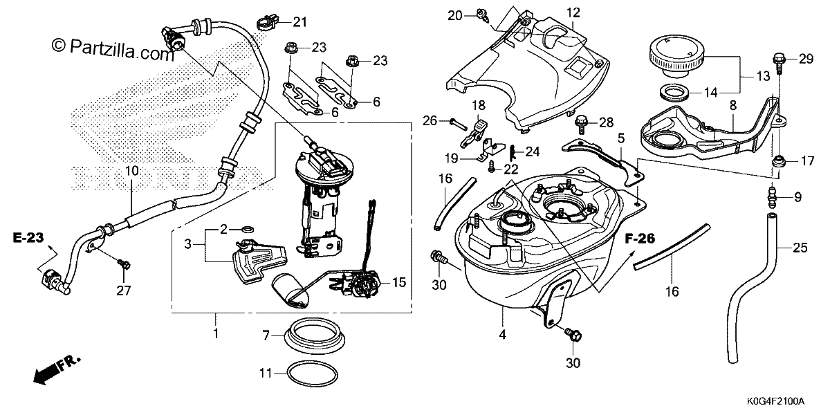 Diagrama de FUEL TANK FUEL PUMP