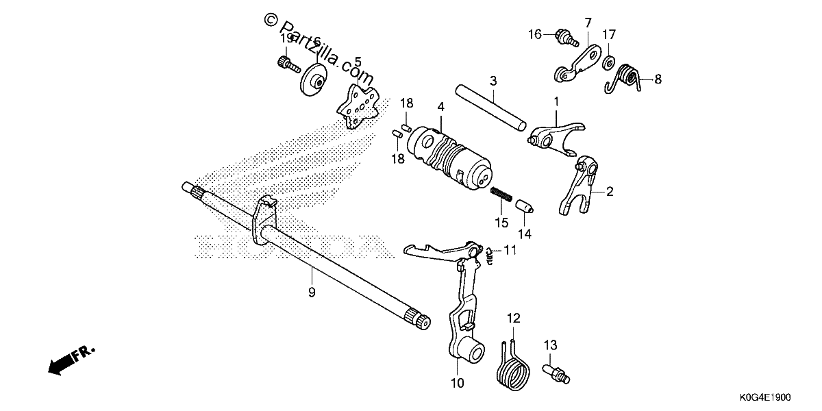 Diagrama de GEARSHIFT DRUM