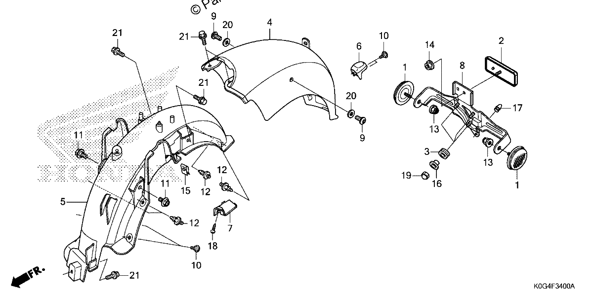 Diagrama de REAR FENDER