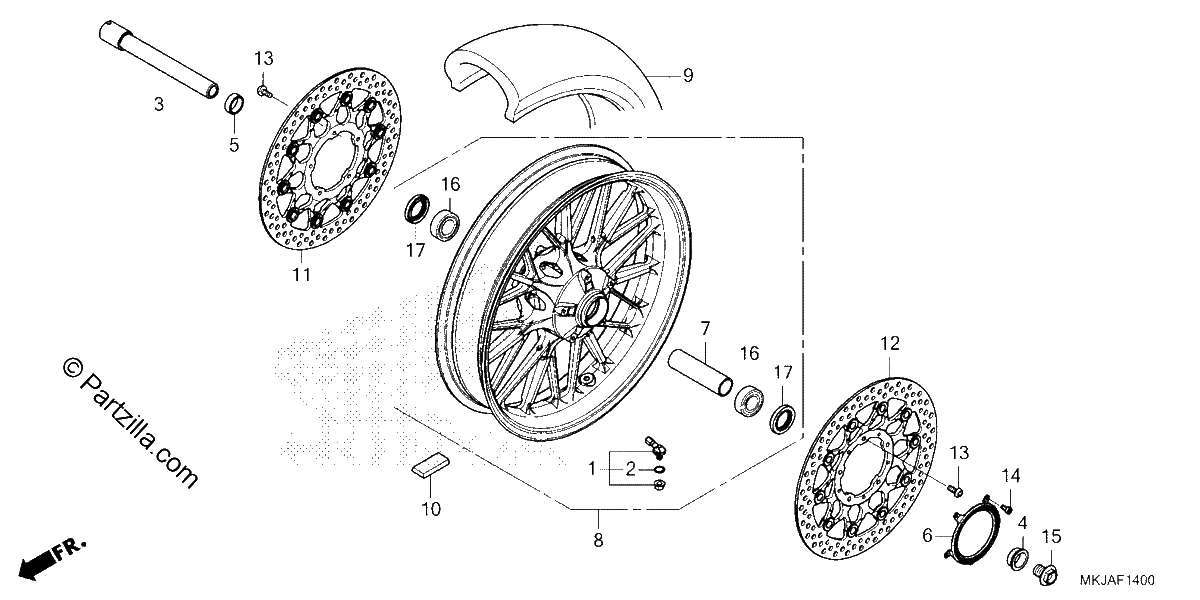 Diagrama de FRONT WHEEL