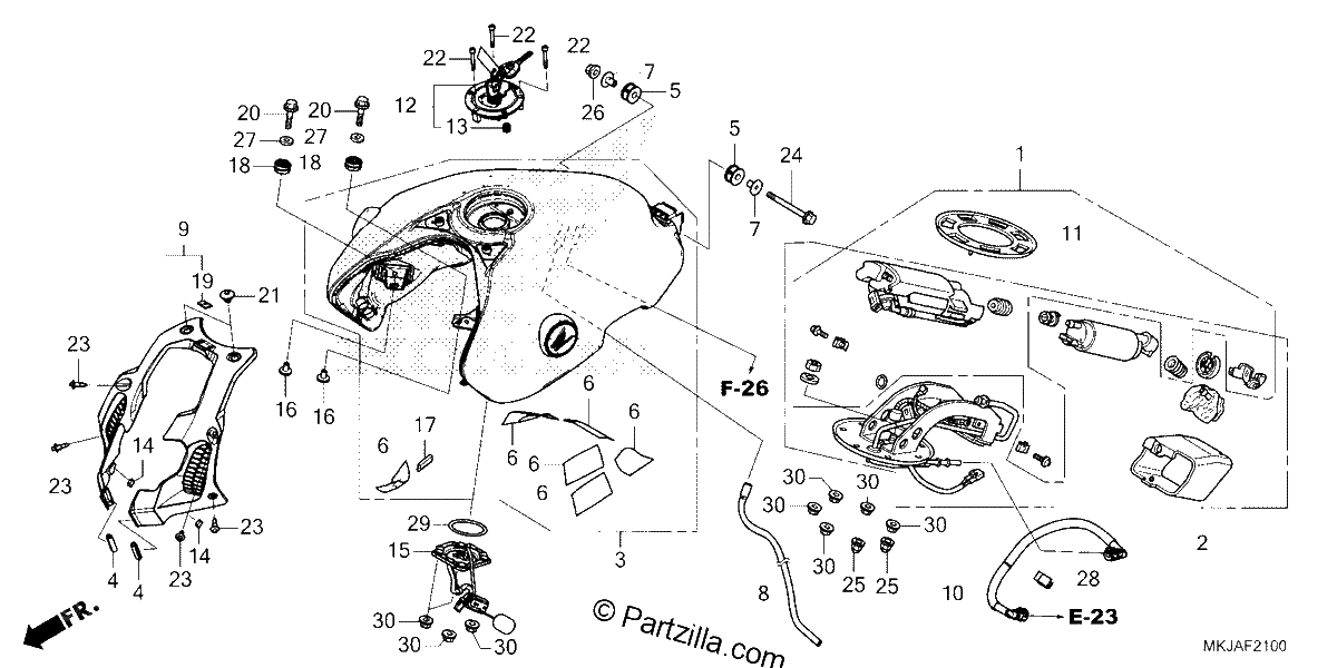 Diagrama de FUEL TANK FUEL PUMP