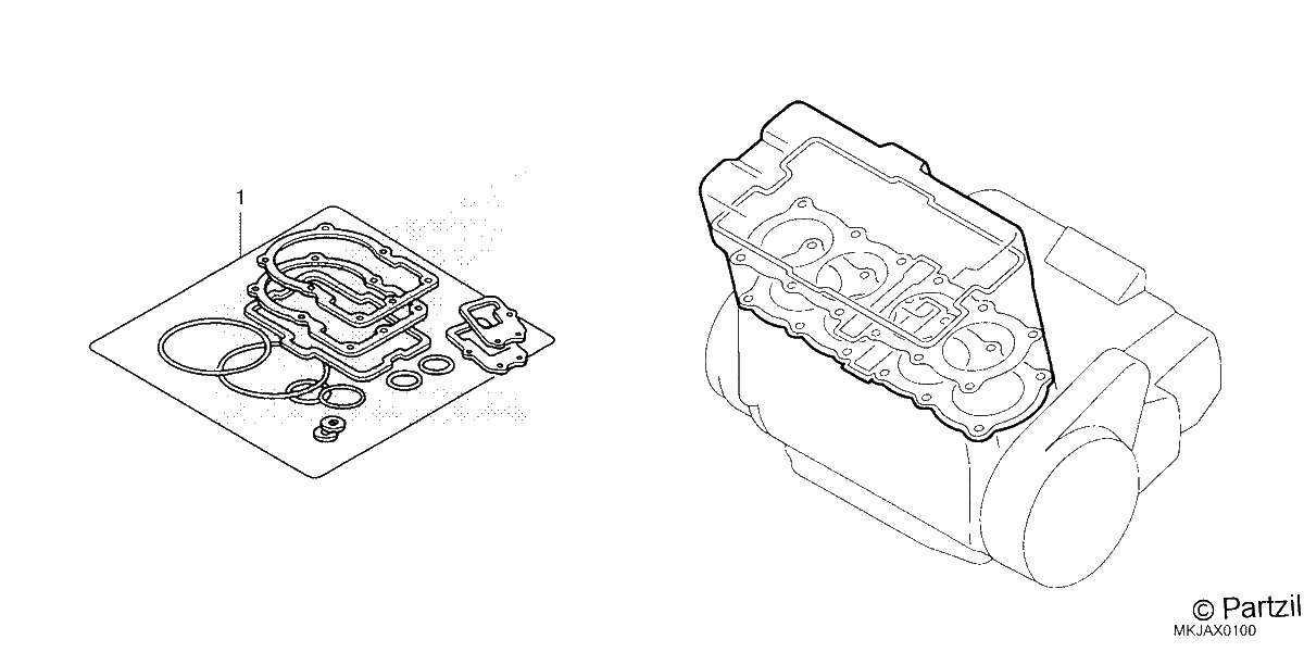 Diagrama de GASKET KIT A