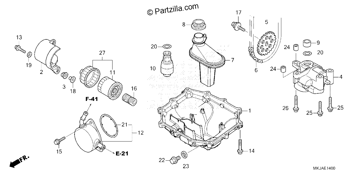 Diagrama de OIL PAN OIL PUMP