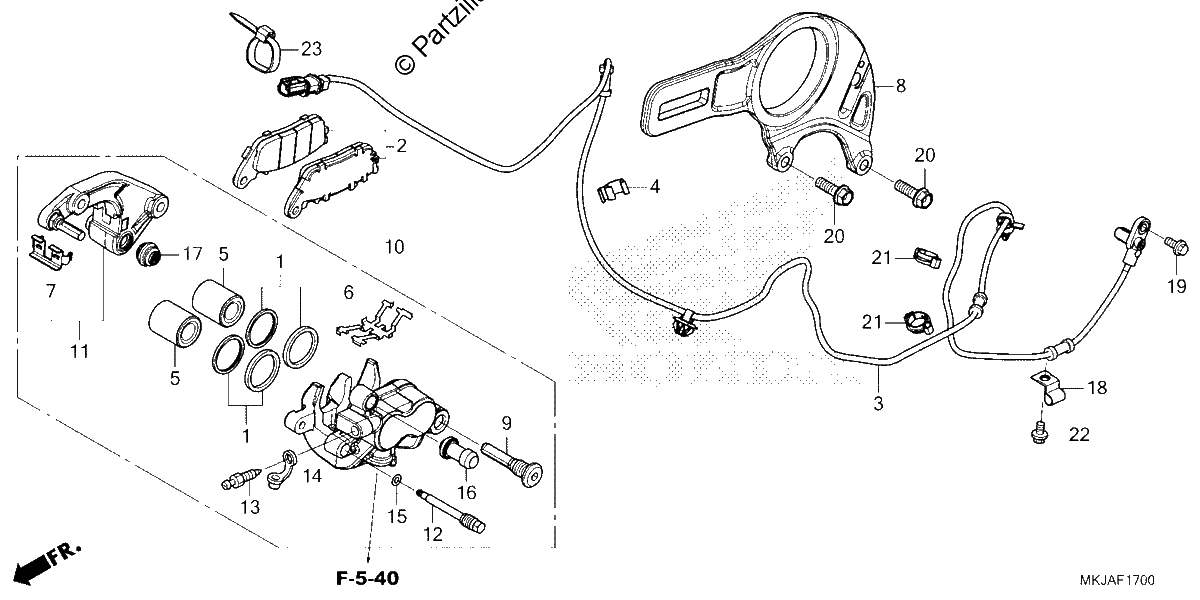 Diagrama de REAR BRAKE CALIPER