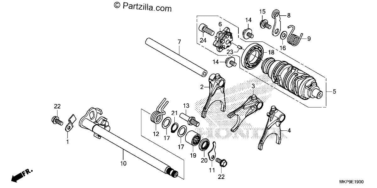 Diagrama de GEARSHIFT DRUM