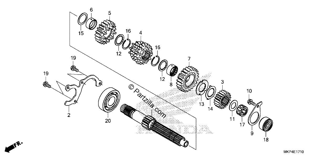 Diagrama de TRANSMISSION MAINSHAFT