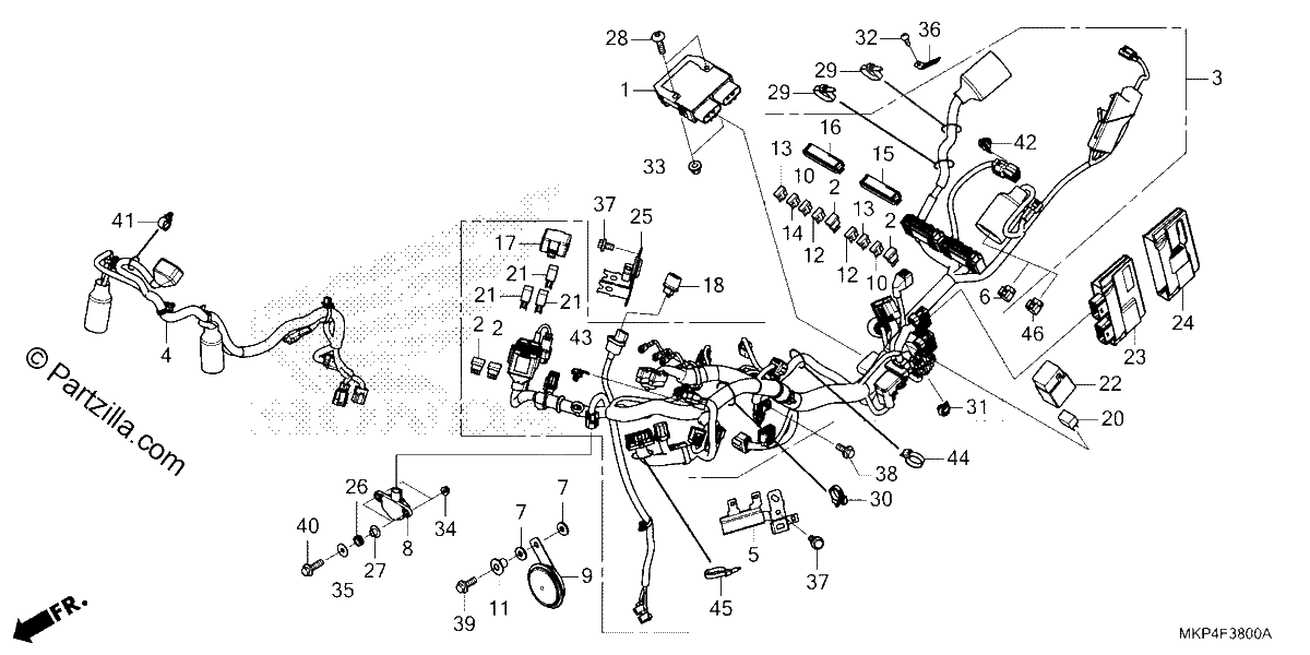Diagrama de WIRE HARNESS