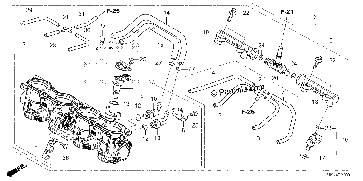 Diagrama de THROTTLE BODY