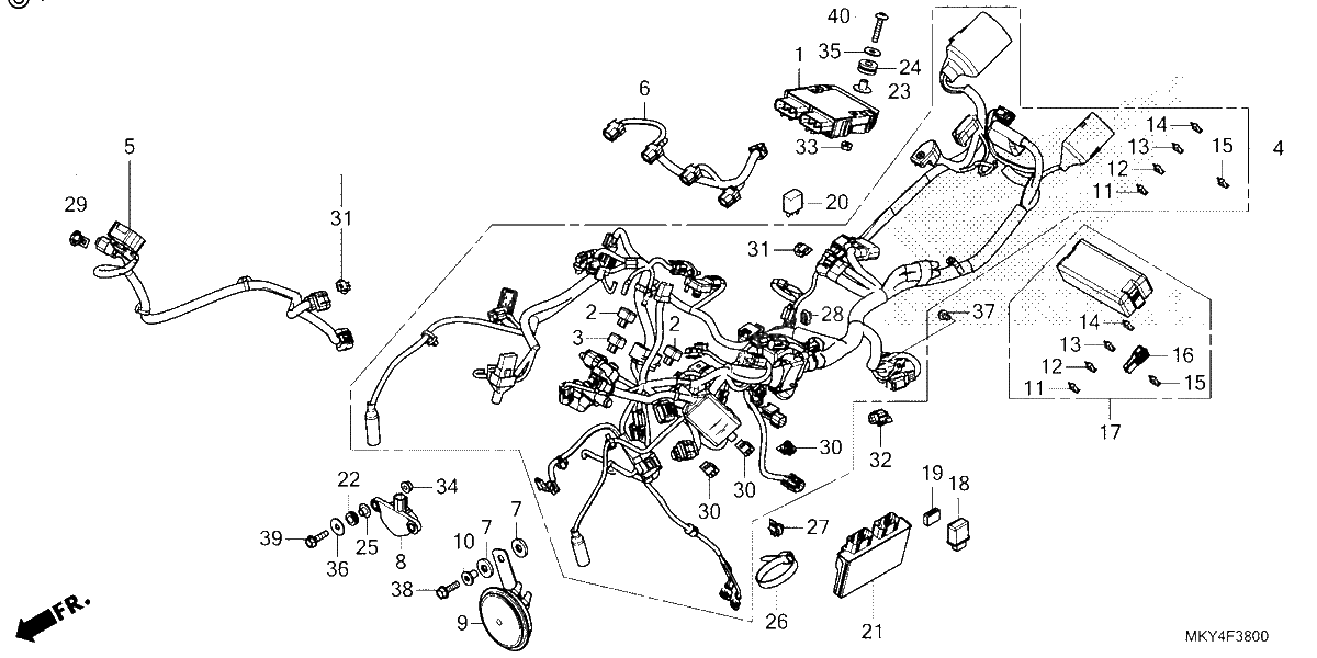 Diagrama de WIRE HARNESS