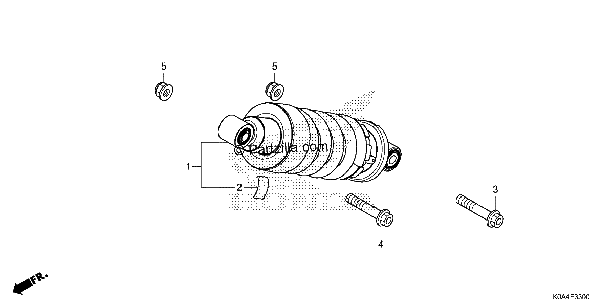 Diagrama de REAR SHOCK ABSORBER
