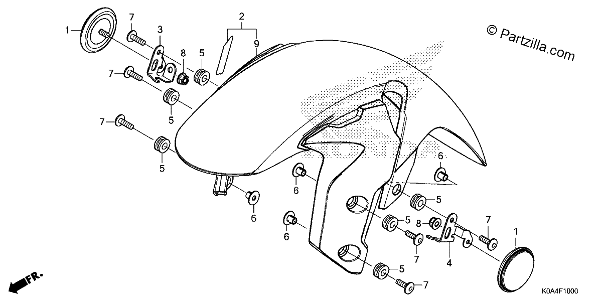 Diagrama de FRONT FENDER
