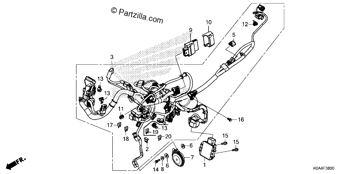 Diagrama de WIRE HARNESS 1