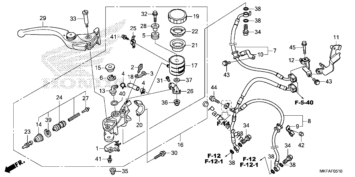 Diagrama de FRONT BRAKE MASTER CYLINDER 2