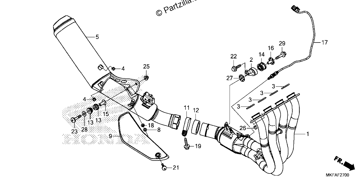 Diagrama de EXHAUST MUFFLER
