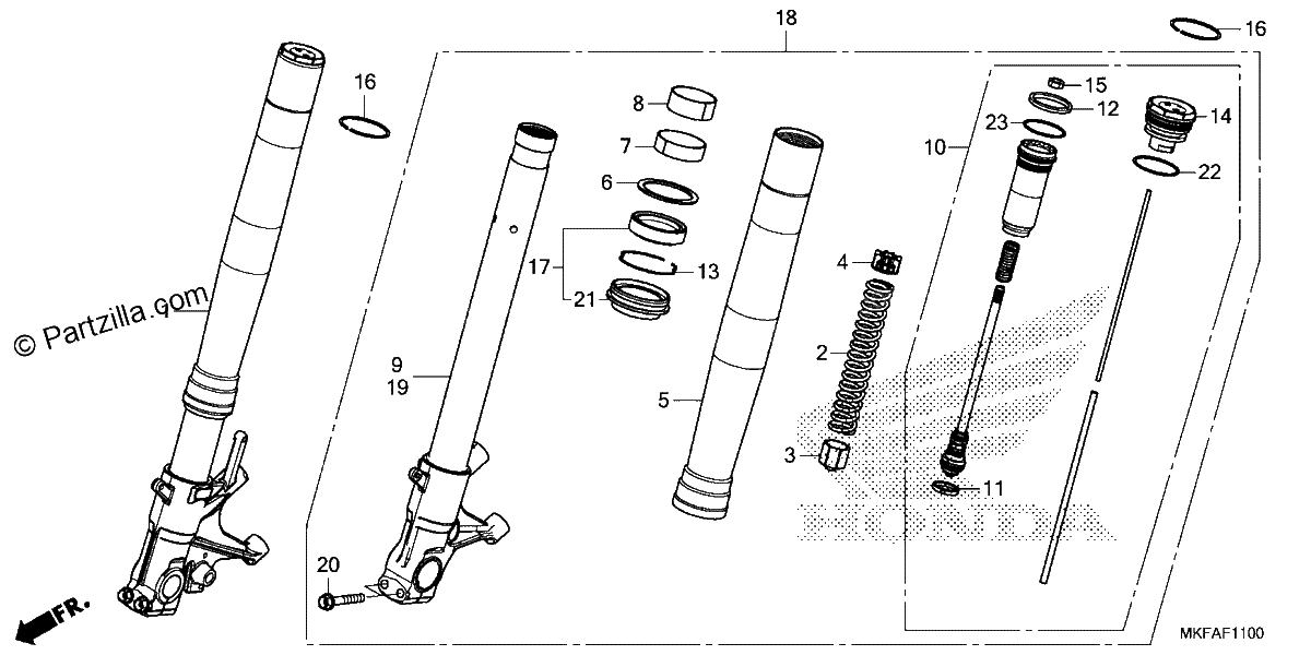 Diagrama de FRONT FORK 1