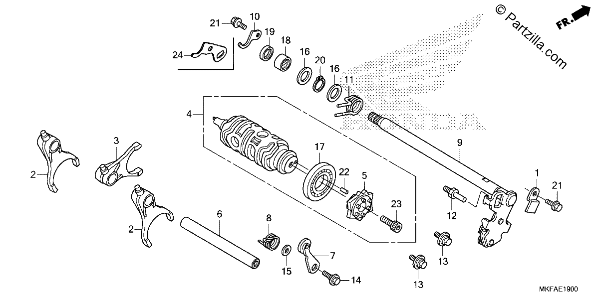 Diagrama de GEARSHIFT DRUM